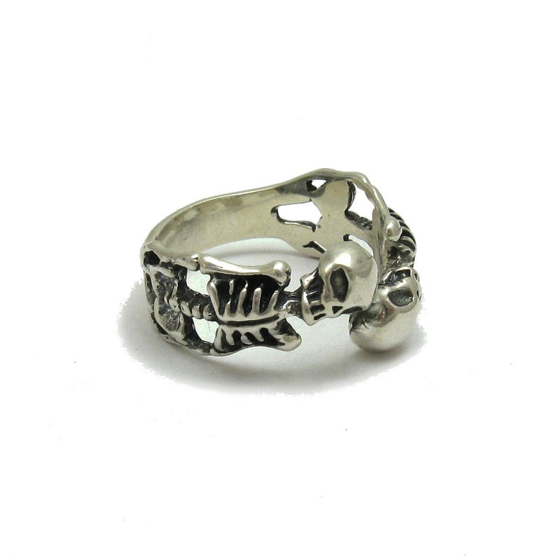 R000672 Sterling Silver Ring Solid 925 Skeleton image 2