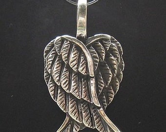 PE000605  Sterling silver pendant  solid 925 Angel Wings