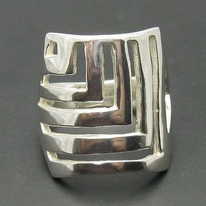 R000336 Stylish STERLING SILVER Ring Solid 925 image 1