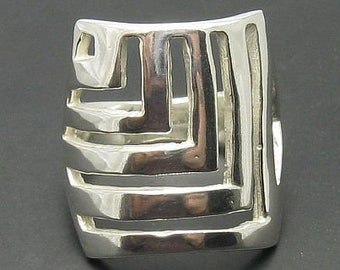 R000336 Stylish STERLING SILVER Ring Solid 925