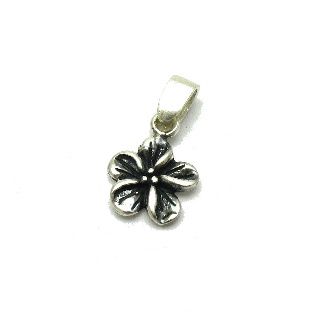 PE001138 Sterling Silver Pendant 925 Solid Flower - Etsy