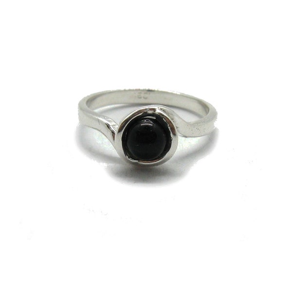 925 Silber ring solide mit Perle R001728