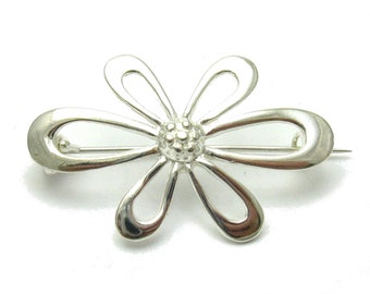 A000068 Sterling Silver Brooch 925 flower