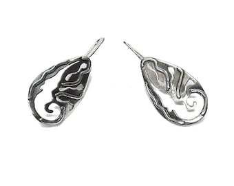 Sterling Silver Earrings On Hooks Genuine Solid Hallmarked 925