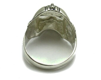 Anello Teschio In Argento, Anello Teschio In Argento Sterling, Anello Teschio Mezza Mascella, Anello Statement Stile Rock Biker Regalo Uomo Donna - Italia - Foto 9