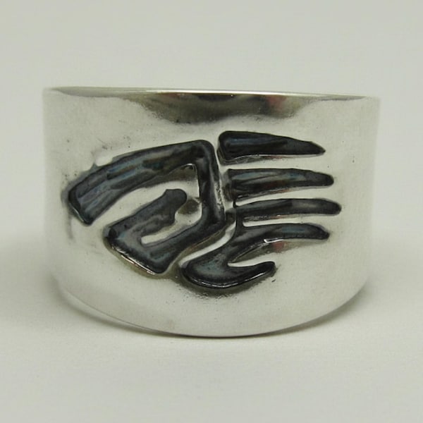 Sterling Silver Ring Band Paw Solid Genuine Stamped 925 Nickel Free