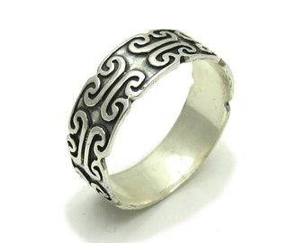 R000231 STERLING SILVER Band Ring Solid 925