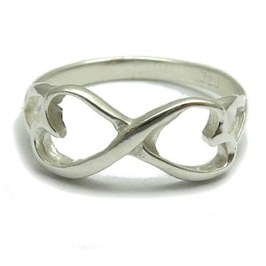 Sterling silver ring Two Hearts Infinity Hallmarked 925 Nickel Free