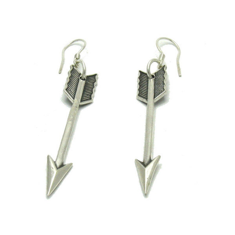 E000500 Sterling silver earrings 925 Arrow image 2