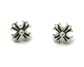 E000568 Sterling silver earrings 925 Twisted
