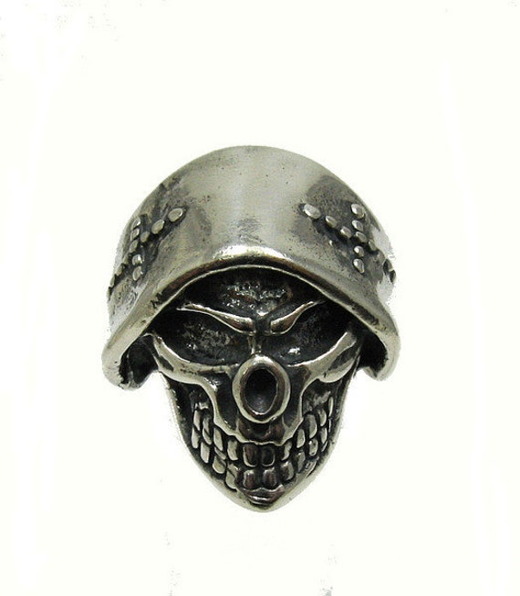 Anello Teschio In Argento, Anello Teschio In Argento Sterling, Anello Teschio Mezza Mascella, Anello Statement Stile Rock Biker Regalo Uomo Donna - Italia - Foto 11