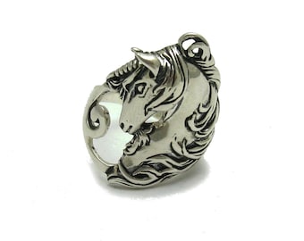 R000813 Sterling Silver  Ring Solid 925 Horse