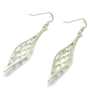 E000594 Sterling Silver Earrings Solid 925 image 2