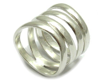 R001226 Sterling silver ring solid 925 Wide Band