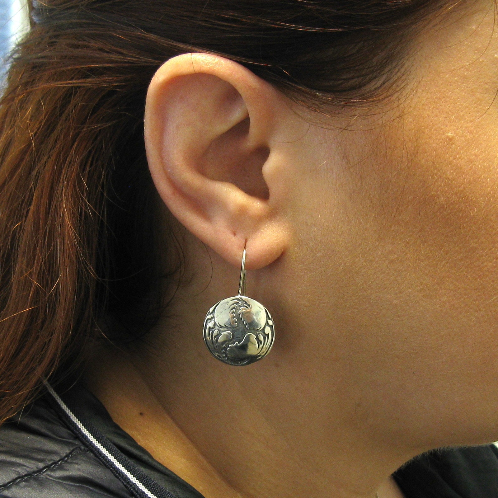 Orecchino a forma di drago elfico - Argento Sterling - Orecchino in stile gotico non forato - Italia