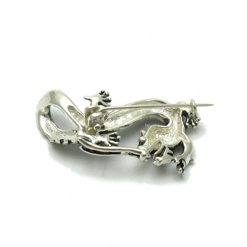 A000096 STERLING SILVER Brooch Solid 925 Dragon image 2