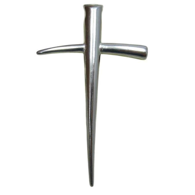 Sterling Silver Cross Pendant 50x29mm Stamped 925 Nickel Free image 1