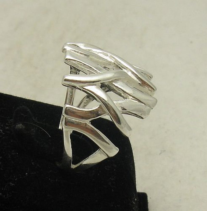 R000893 Sterling Silver Ring Solid 925 image 2