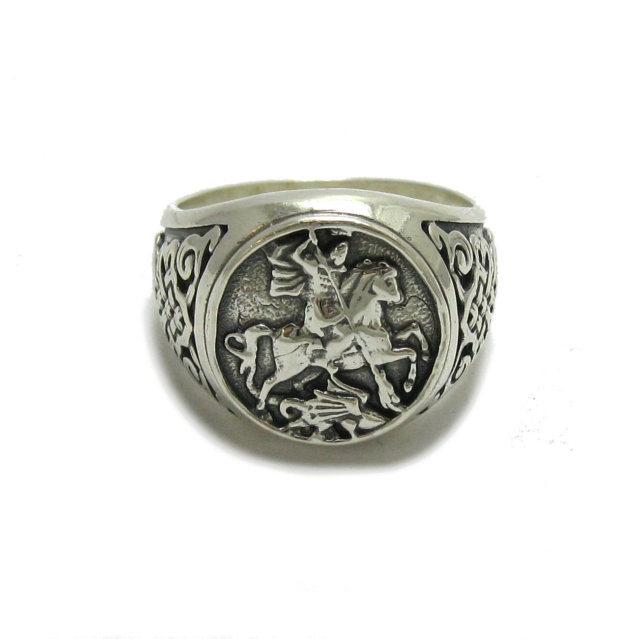 R001779 Sterling Silver Ring Solid 925 St George - Etsy Sweden