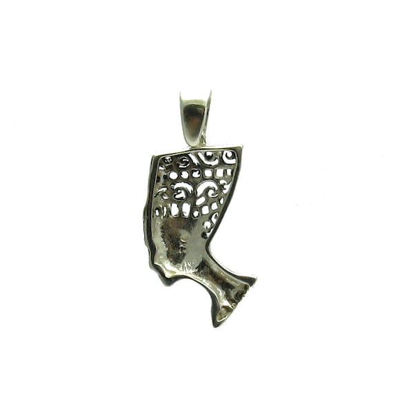 STERLING SILVER PENDANT NEFFERTITI SOLID 925 PE001002 EMPRESS