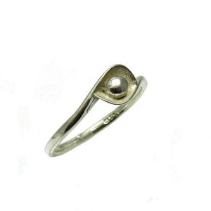 R001347 Anillo de PLATA STERLING Pequeño Sólido 925 imagen 2