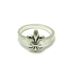 R001527 Anillo de PLATA STERLING 925 Fleur de lys imagen 1