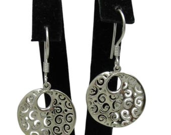 Dangling Genuine Sterling Silver Earrings Stamped 925 Nickel Free