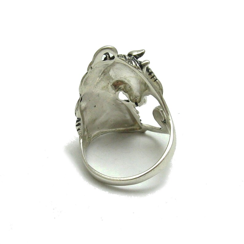 R000813 Bague Argent Massif 925 Licorne Cheval image 3