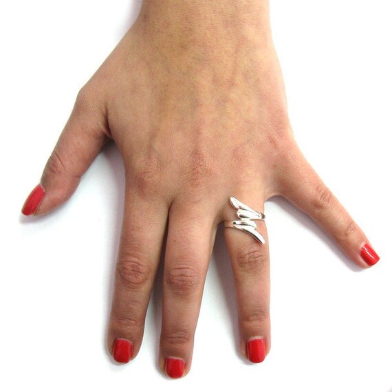 Anello Argento Sterling Fatto A Mano Originale Solido - Foto 7