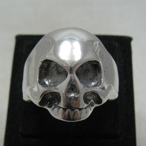 Sterling Silver Biker Ring Skull Solid Hallmarked 925 Nickel Free