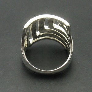 R000336 Stylish STERLING SILVER Ring Solid 925 image 3