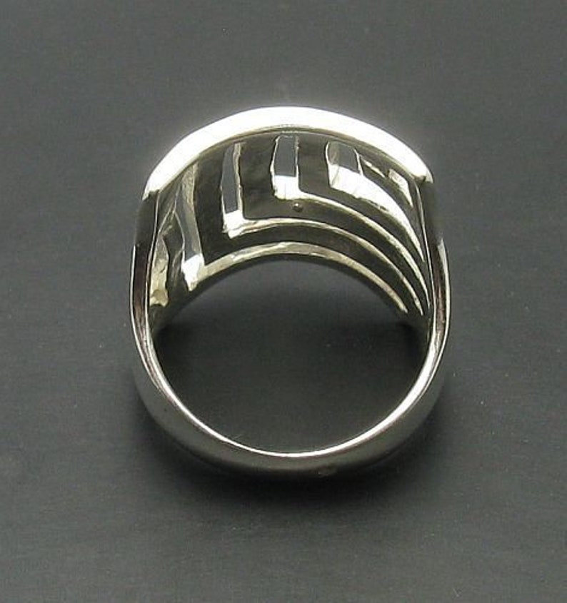 R000336 Stylish STERLING SILVER Ring Solid 925 image 3