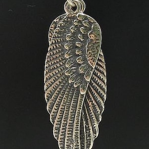 Sterling silver pendant solid hallmarked 925 Guardian Angel Wings Nickel Free