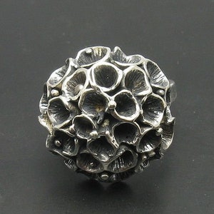 Sterling Silver Ring Flower Solid Genuine Stamped 925 Nickel Free