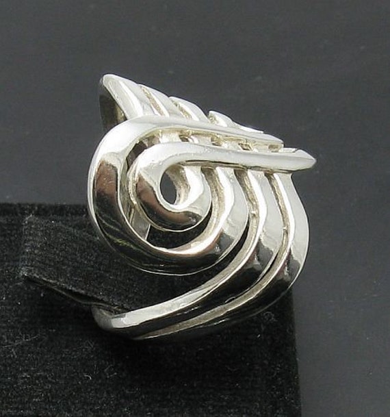 Anello Minimalista In Argento Sterling A Spirale Autentico - Foto 14