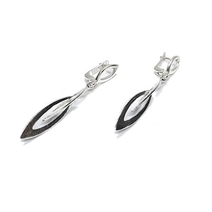 Stylish Dangling Sterling Silver Earrings Genuine Solid Hallmarked 925