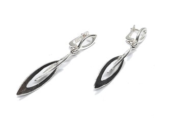 Stylish Dangling Sterling Silver Earrings Genuine Solid Hallmarked 925