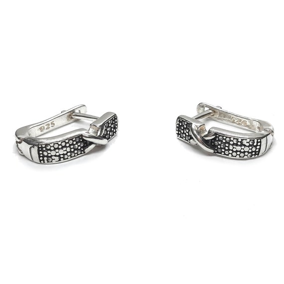 Argento Sterling 925 dorato con zaffiri eleganti moderni Orecchini