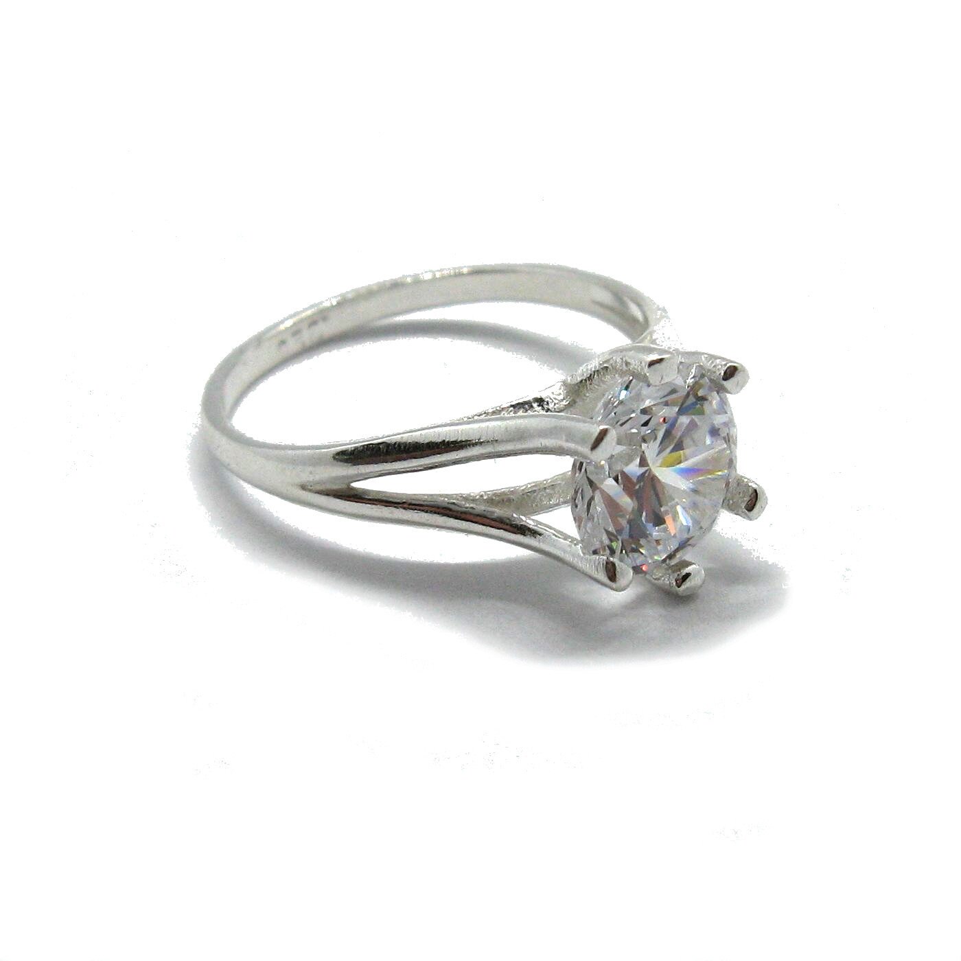 Handmade 925 Sterling Silver Ring With Cubic Zirconia - Lab-Created Cocktail Jewelry