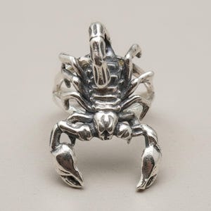Sterling Silver Ring Scorpion Hallmarked 925 Nickel Free Adjustable Size
