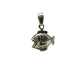Sterling silver pendant charm small fish stamped 925 nickel free