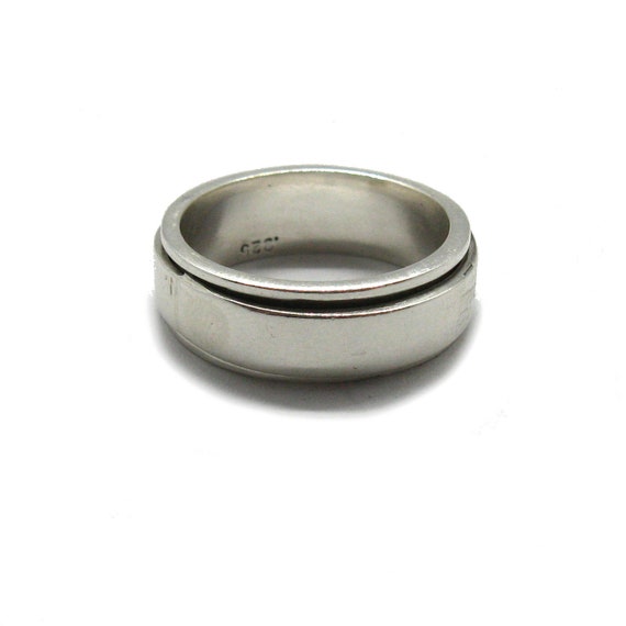 Genuine sterling silver ring spinner band solid hallmarked 925 Luv U Mum R001872 