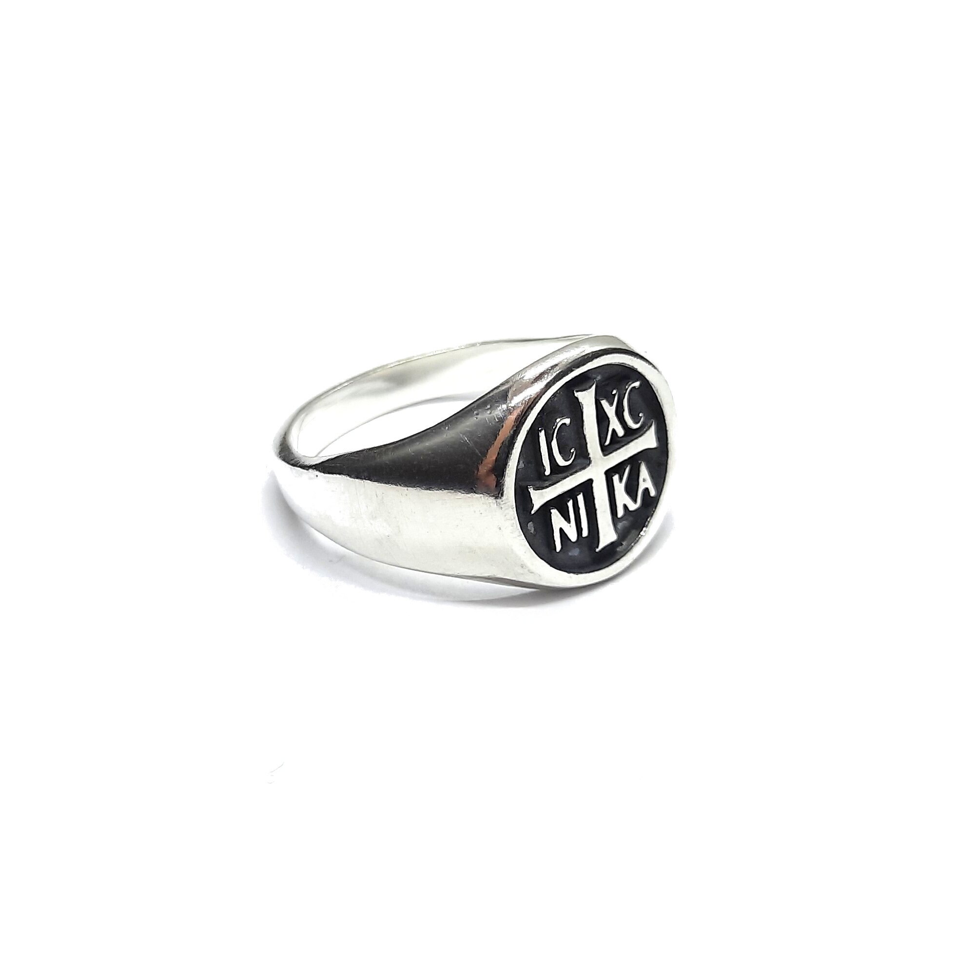 Sterling Silver Men Ring IC XC NI Ka Jesus Christ Winner Solid Sterling Silver Men Ring IC XC NI Ka Jesus Christ Winner Solid
