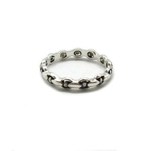 Sterling silver ring 4mm band solid hallmarked 925 R001948