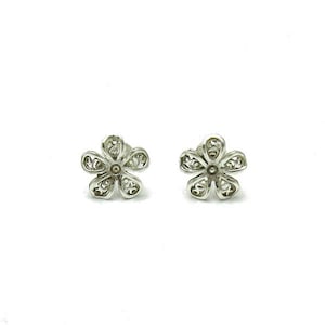 E000502 Sterling silver earrings Flowers 925 image 1