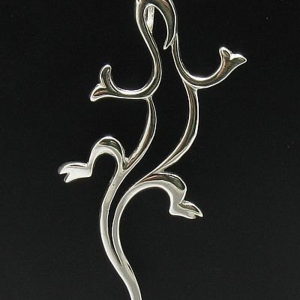 Gecko de PE000450 Sterling pendentif en argent 925 massif salamandre