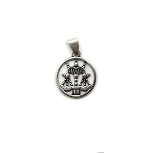 Sterling silver pendant charm zodiac sign Libra stamped 925