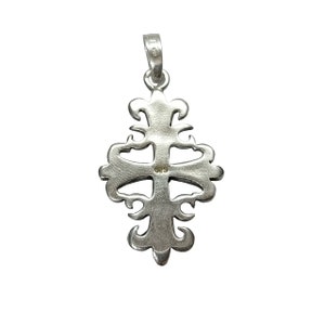 Sterling silver pendant plain Cross Solid Genuine Hallmarked 925 image 2