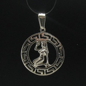 Sterling silver pendant 925 charm zodiac sign virgo