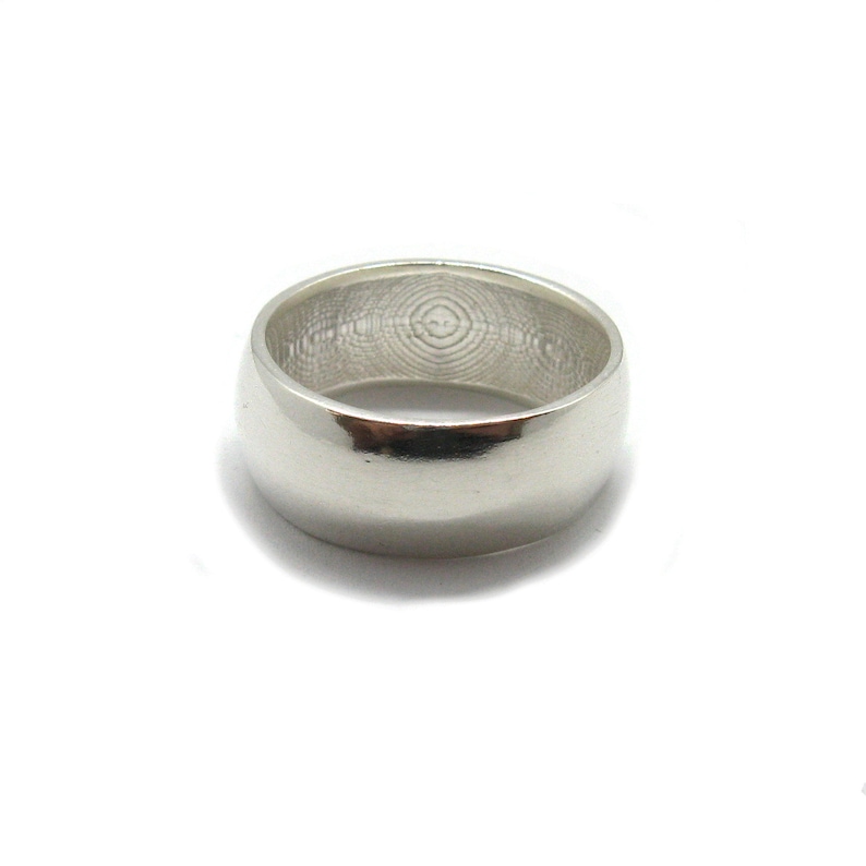 R001898 Genuine Sterling Silver Ring 10mm Wide Plain Band Etsy